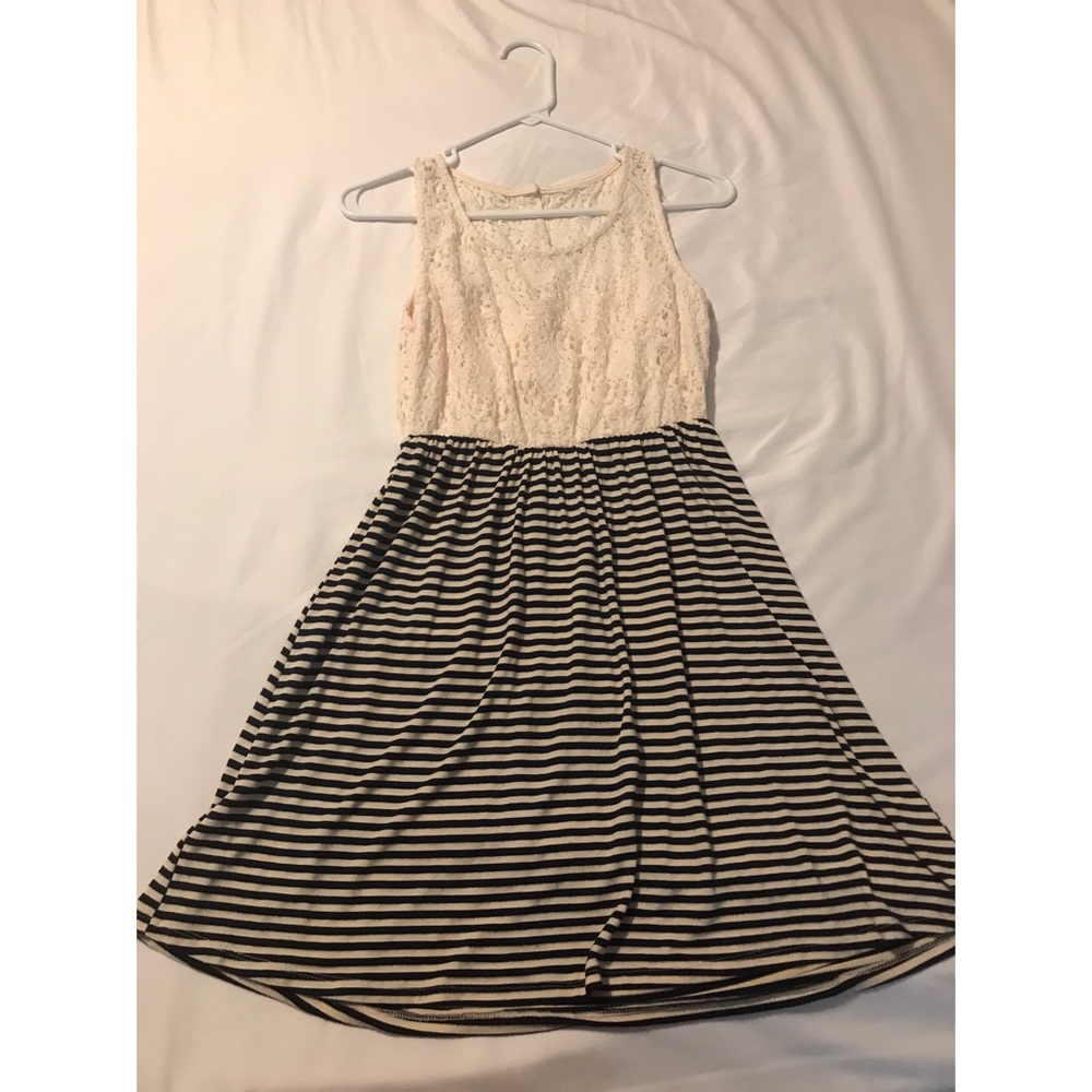 Navy Striped Dress
